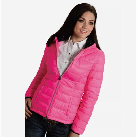 Roper Bright Pink Puffer Jacket - Picture 9 of 10